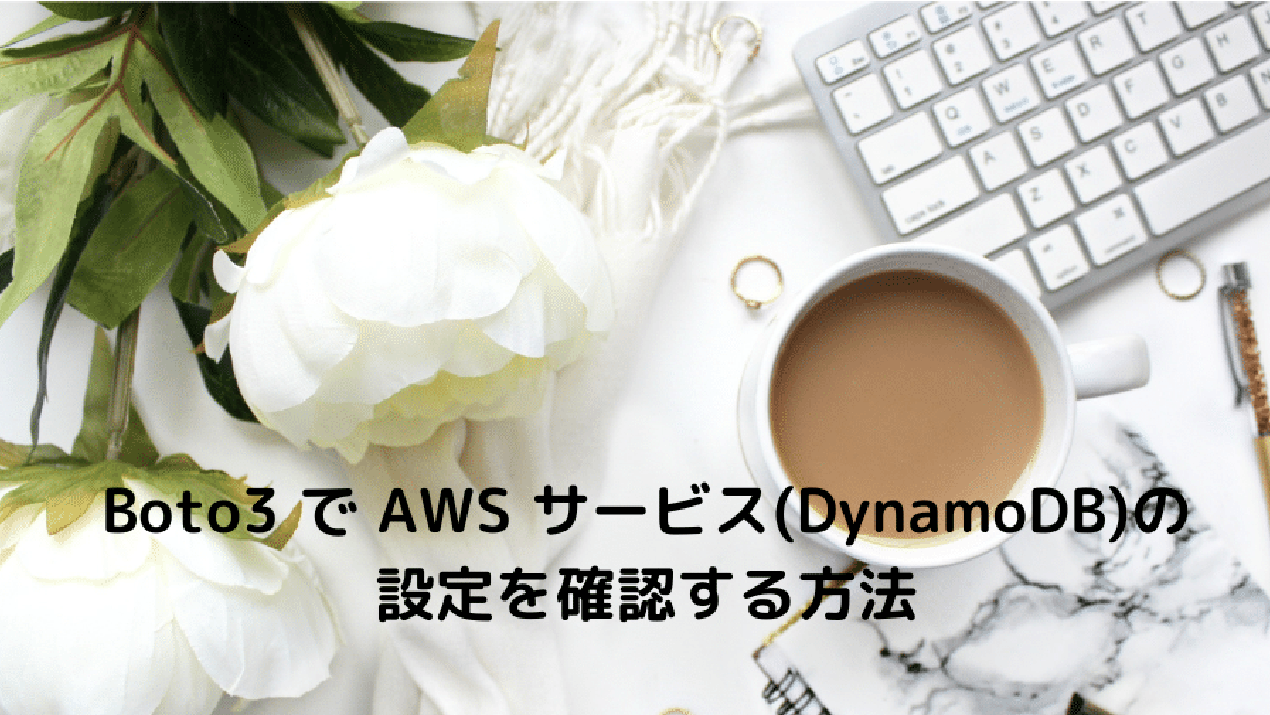 Boto3 で AWS サービス(DynamoDB)の設定を確認する方法